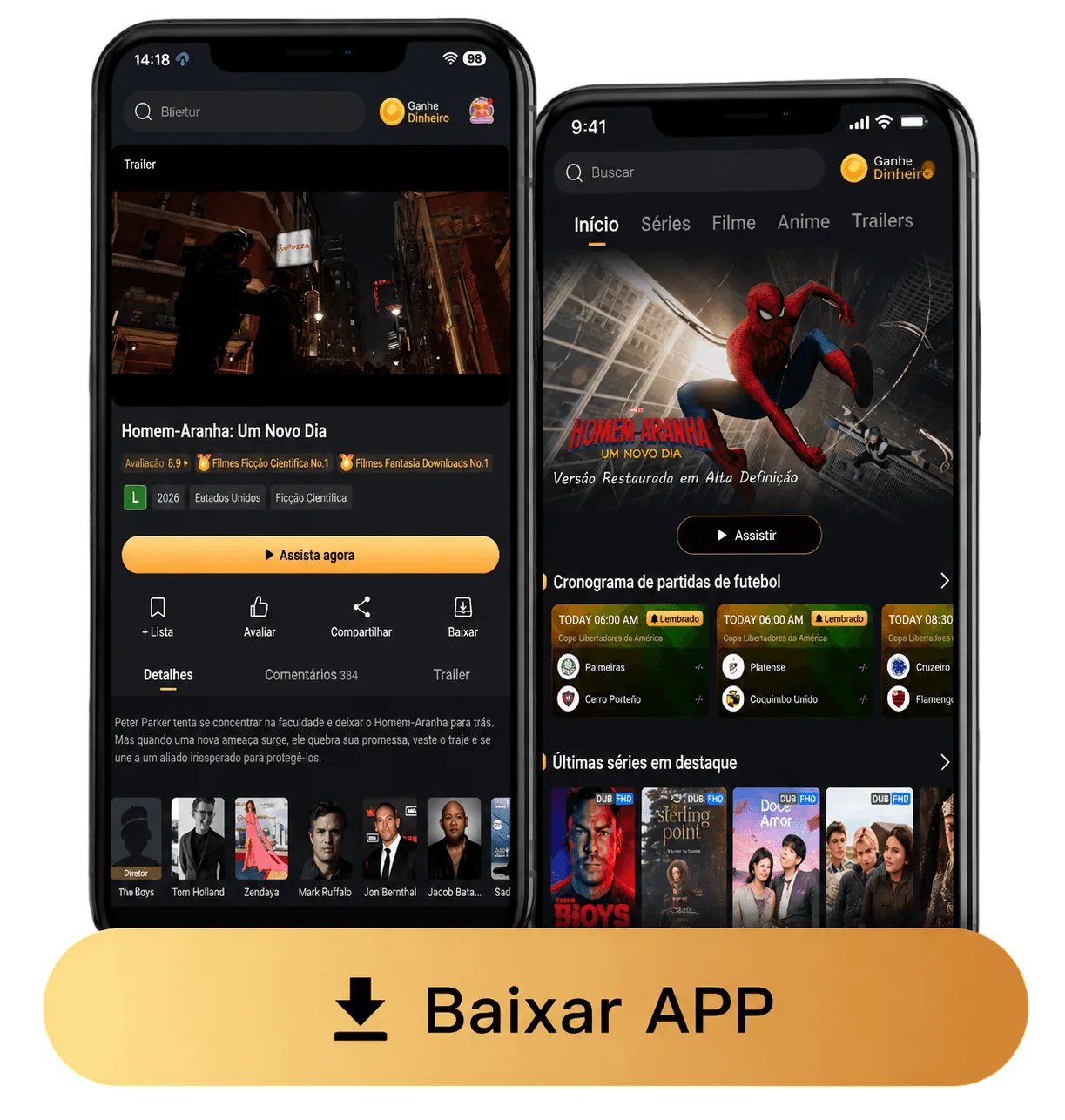 Assista em um smartphone